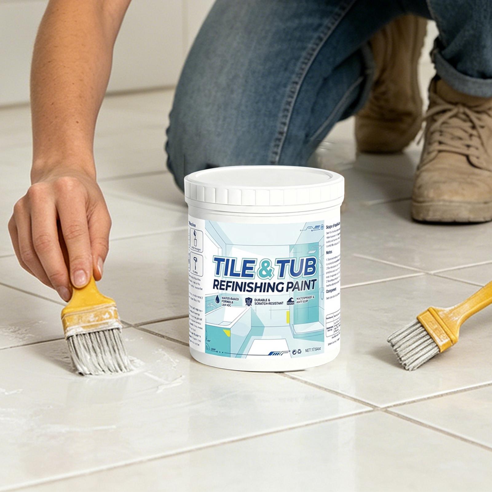 500g Tile Paint Semi Gloss Wat - Spray Paint Primer ulasan dan harga