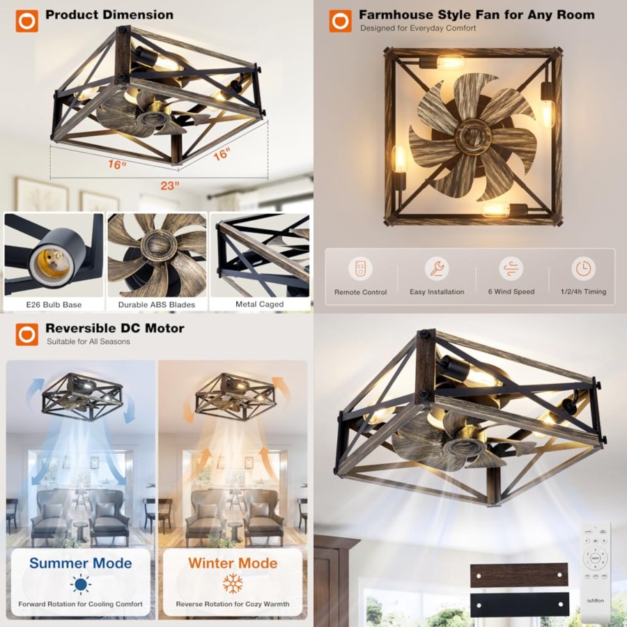 Caged Low Profile Ceiling Fans - Ceiling Fan Mount ulasan dan harga
