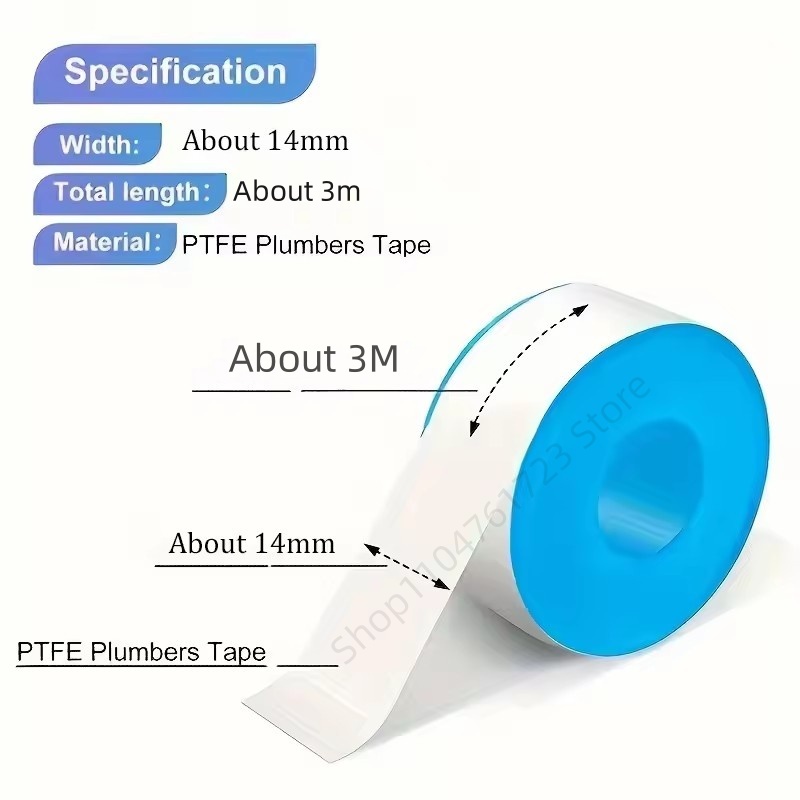 1/5Pcs PTFE Water Pipe Tape Oi - Plumbing Tape Ptfe ulasan dan harga